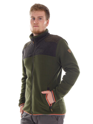CMP Fleecejacke Funktionsjacke Übergangsjacke grün isolierend Kragen