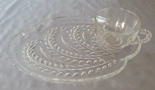 Homestead Snack Plate with Cup by Federal Glass
