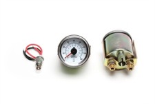 Viair Manometer Doppel-Druckanzeige analog wei&szlig;, Skala beleuchtet