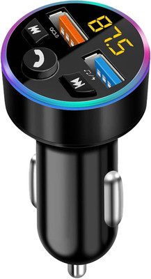 Bluetooth Adapter Car, Cigarette Lighter Socket for Car Hi-Fi Music Player, QC3.