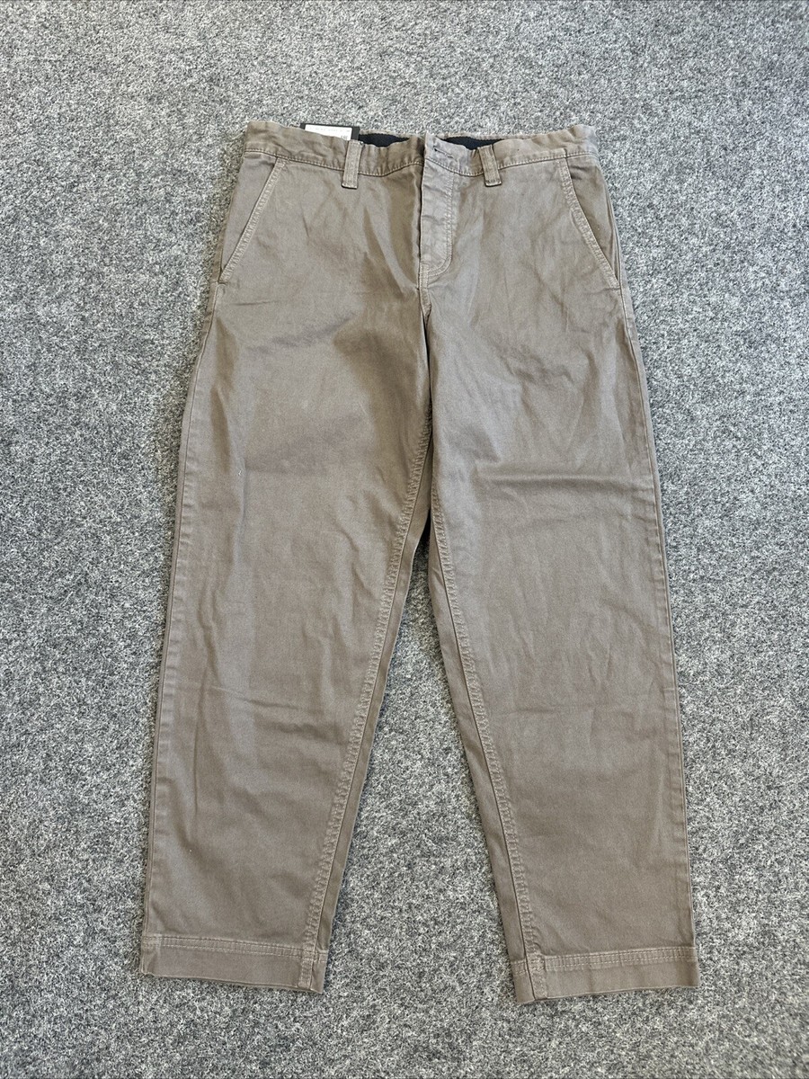 Hugo Boss Tapered Fit Crop Brown Trousers Size W30 L26 (REFB32-13)
