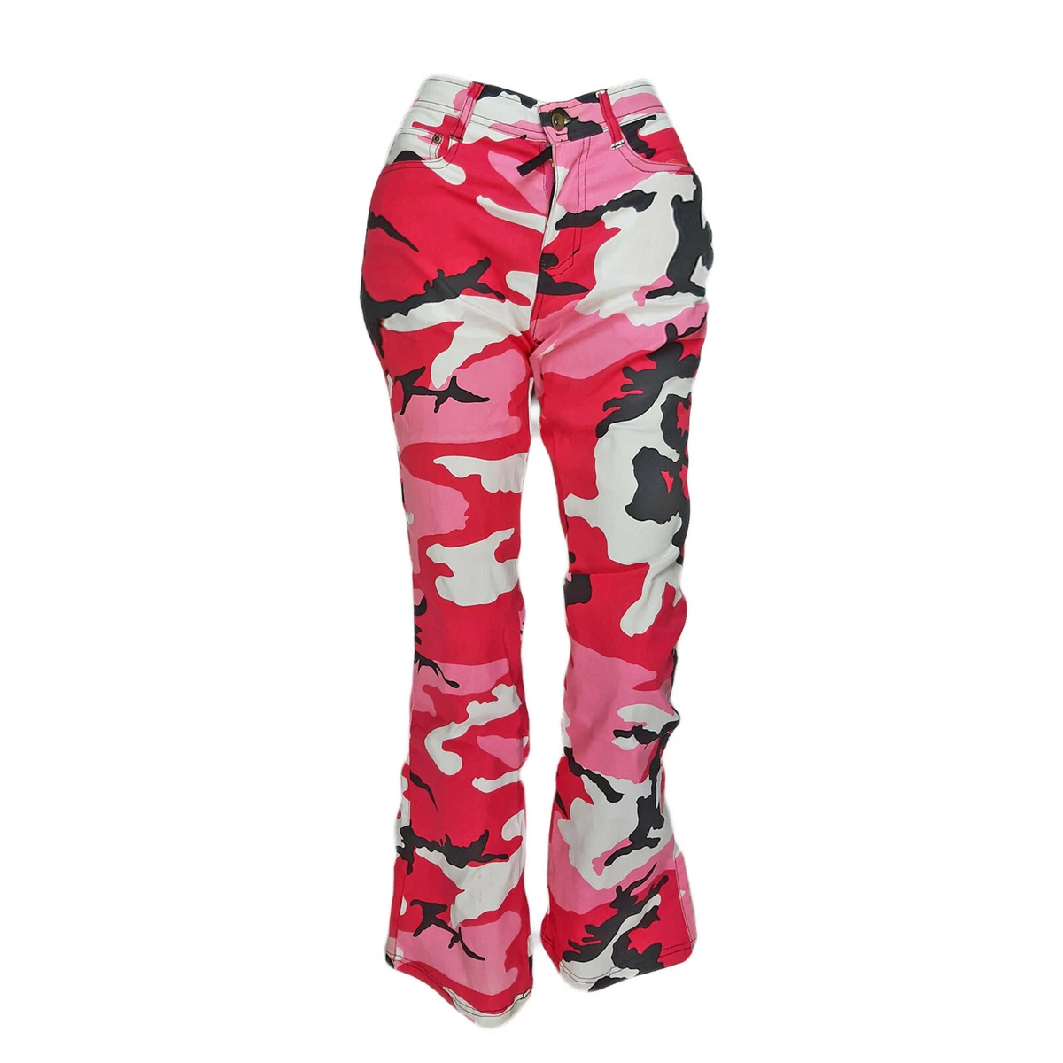 Army Trouser Womens Military Combat Pink Red Camo Cargo Camouflage