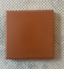 8X8 Pine Plaque  Chestnut Stained with wall hanger