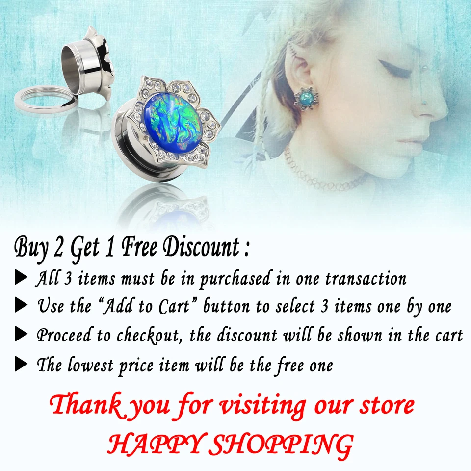 Juego de 28 PIEZAS Medidores de Estiramiento de Oreja Cónicos Túneles Tapones Kit 12G-00G Acero Inoxidable Foto 3 de 4