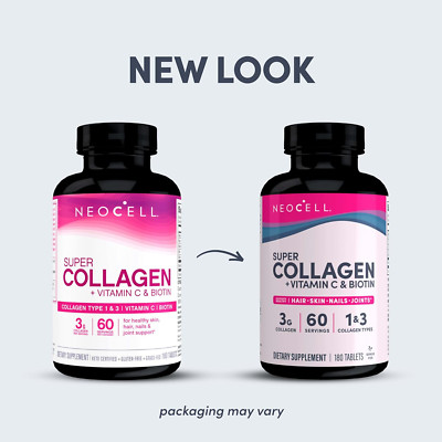 Super Collagen with Vitamin C and Biotin, Skin, Hair and Nails Supplement, In...