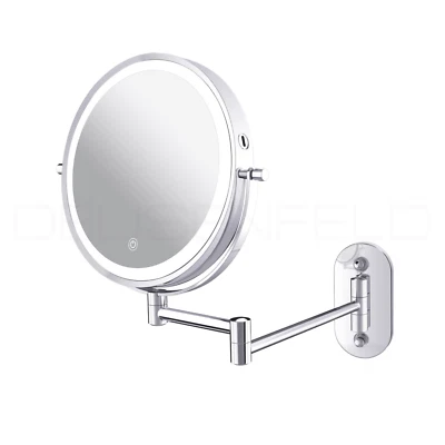 DEUSENFELD WL7CA Akku Batterie LED Doppel Wand Kosmetikspiegel, 7-fach + Normal - Bild 1 von 4