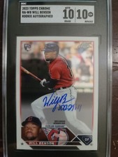 2023 Topps Chrome Will Benson Rookie On-Card Auto Guardians RC SGC 10🔥