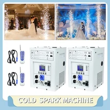 Iverens 2x Cold Spark Machine 750W DMX Stage Effect Firework Event Party Wedding