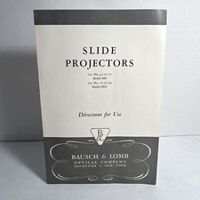 1953 BAUSCH  LOMB Overhead BM  BDT Slide Projectors Directions for Use Manual