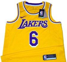 NEW 2021 LEBRON JAMES LOS ANGELES LAKERS 6 NIKE SWINGMAN DRI-FIT JERSEY 44 M