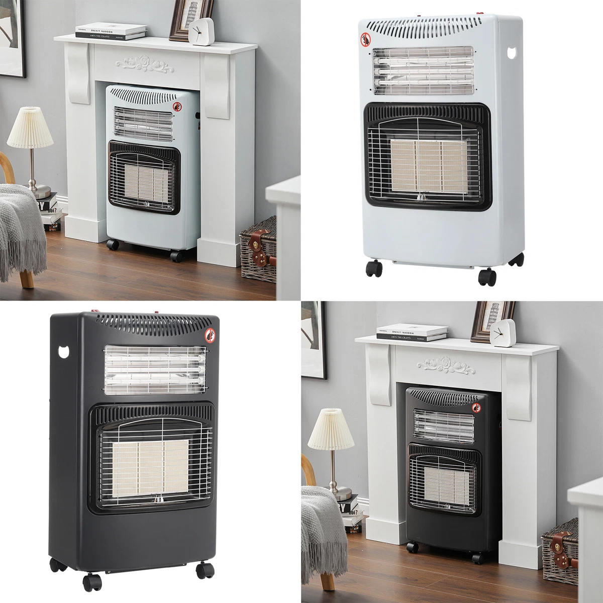 4.2KW Portable Gas Heater Mobile Home Butane Fire Cabinet Heating with  Regulator | eBay