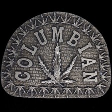 Marijuana Pot Leaf Smoker Gift Cannabis Weed Hippie 1970s Vintage Belt Buckle