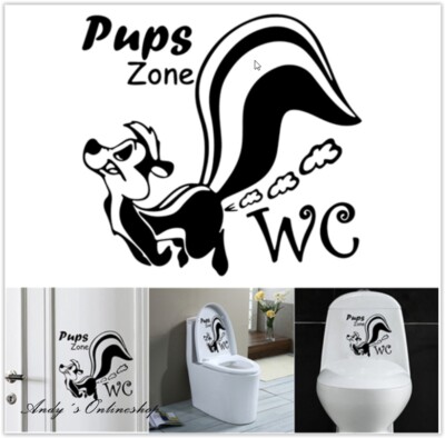 Wc Klo Deckel Aufkleber Pups Zone Tür Fun Sticker Badezimmer Zimmer Pupszone