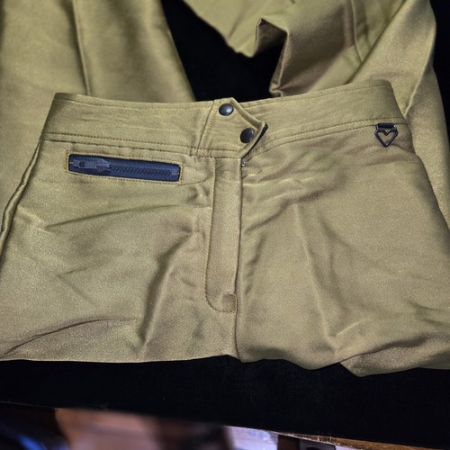 Obermeyer Pants Womens Sz 8 Vintage Stretch Wool Blend Ski USA Schoeller Gold - Picture 11 of 15