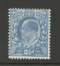 1911 21/2d Dull Blue, Sg 284, Lightly Mounted Mint. Cat £50.00 {AV7-18}