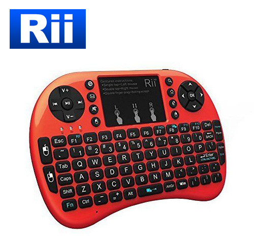 NEW Rii mini i8+ 2.4Ghz wireless RED keyboard WITH BACK-LIT 