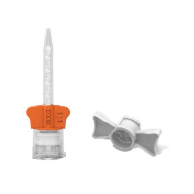 DX-Mixer Crown & Bridge 1:1 HP Mixing Tips w/Orange Wings,EZ VPS connector,48/Pk