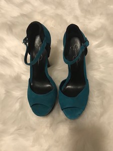 jessica simpson teal heels