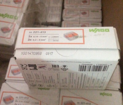 50pcs New  221-413  WAGO Wiring Terminals