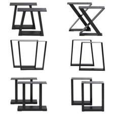 Set of 2 Industrial Steel Dining Table/Desk/Bench Legs Metal Box  Ladder Frames