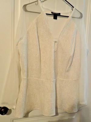 Ivory and gold fleck pant suit 26W EUC 
