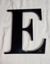 Black 10 Inch Aluminum Letter E Wall Hanging Sign Initial Decor Nevermore