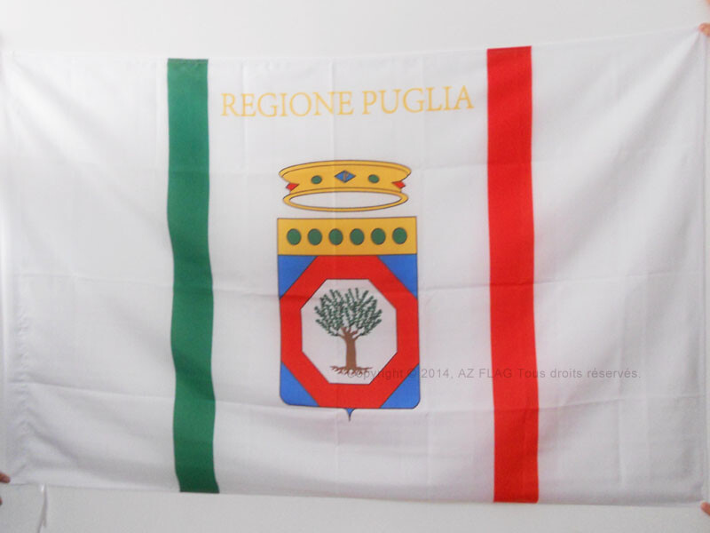 Drapeau Pouilles 150x90cm en polyester renforcé finition haut de gamme