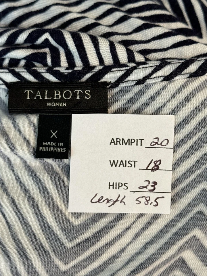 Maxi Vestido Talbots Mujer Espiga Sin Mangas Talla 0X Dinero Antiguo Vacaciones de Verano Foto 2 de 4