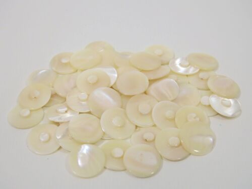 50 Old Mother of Pearl Buttons 22mm Mother of Pearl Button Button Button Button Factory *33* - Picture 1 of 9
