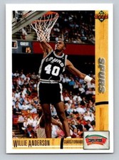 1991-92 Upper Deck Willie Anderson #282 San Antonio Spurs