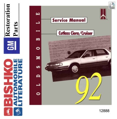 1992 Oldsmobile Cutlass Ciera, Cutlass Cruiser Factory Shop Service Manual CD