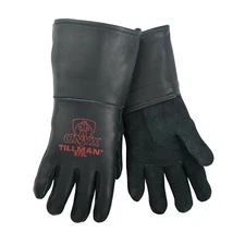 Tillman Black Onyx 875 Top Grain Elkskin Stick Welding Gloves (Large)