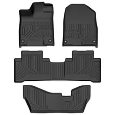 All Weather Floor Mats Liner For 14-20 Acura MDX TPE Rubber 1st & 2nd & 3rd Row