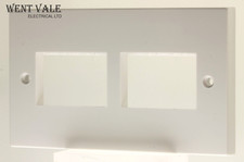 Click Polar PRW406  Two Gang White Moulded Mini Grid Front Plate 2 x 3 Apertures