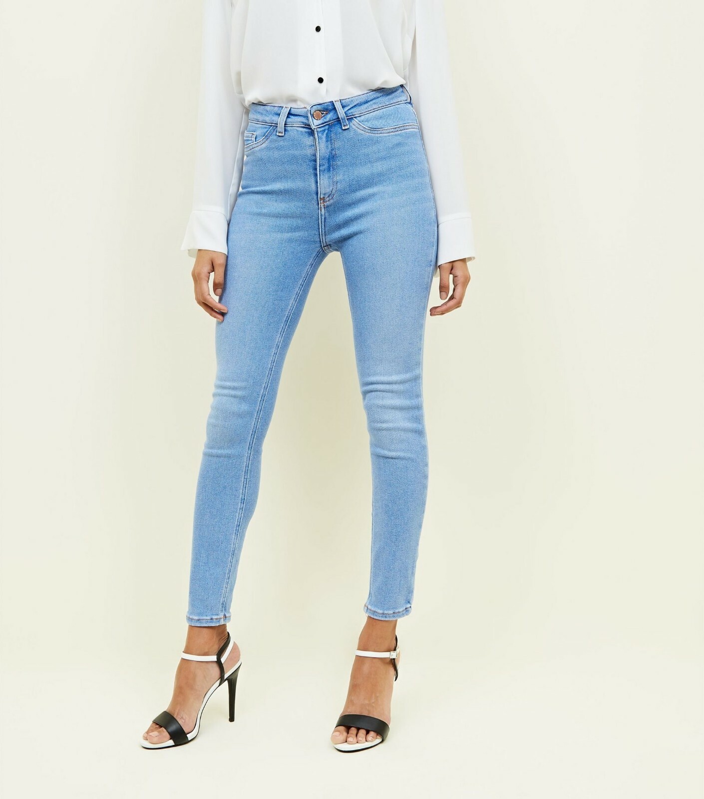 Womens High Waist Jeans Ladies Skinny Leggings Denim Jeggings Pants Size 6-14