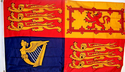 Royal Standard of the United Kingdom Crown King Monarch Queen 3x5 ft 90x150cm