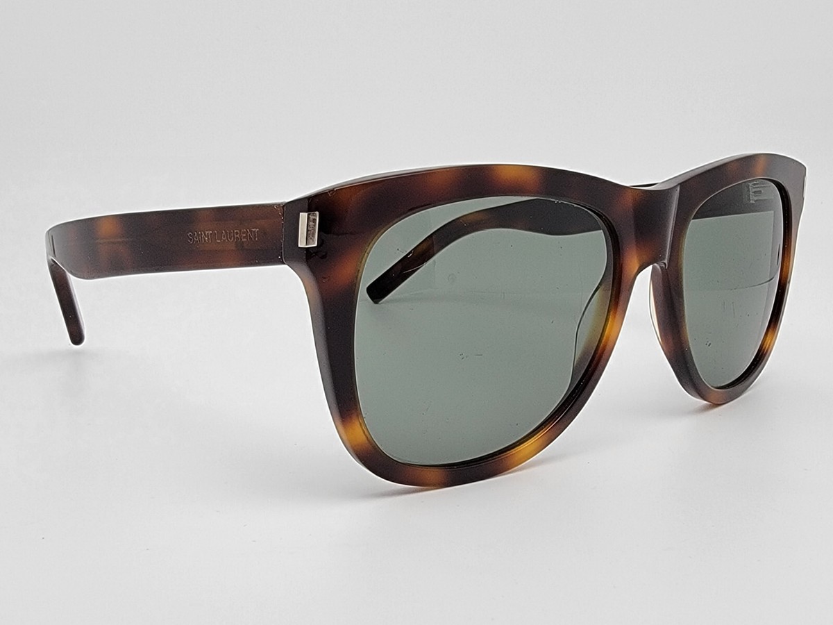 Saint Laurent Paris SL51 Over 002 Tortoise Frame Green Lens 