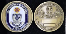 FFG-29 USS STEPHEN W GROVES CPO MESS - Navy Challenge Coin