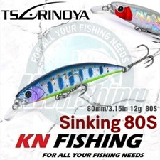 TSURINOYA DW96 Sinking Minnow Lure 80mm 12gr