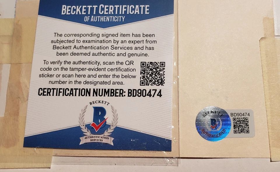 JIM CATFISH HUNTER Autographed CUT HOF Oakland A"s  - Beckett Authenticated - Image 2 of 2