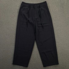 AYR Pants Womens 6 Relaxed Barrel Leg Trousers Drawstring Career Navy Blue