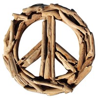Seestern Treibholz Deko M. Peace ( 30 Cm ) Motiv Wanddeko Driftwood Schild /1435