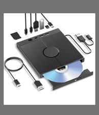 Taopjwr 7-in-1 External Blu-ray Drive BDXL 100GB USB-C PC Mac BurnerRW