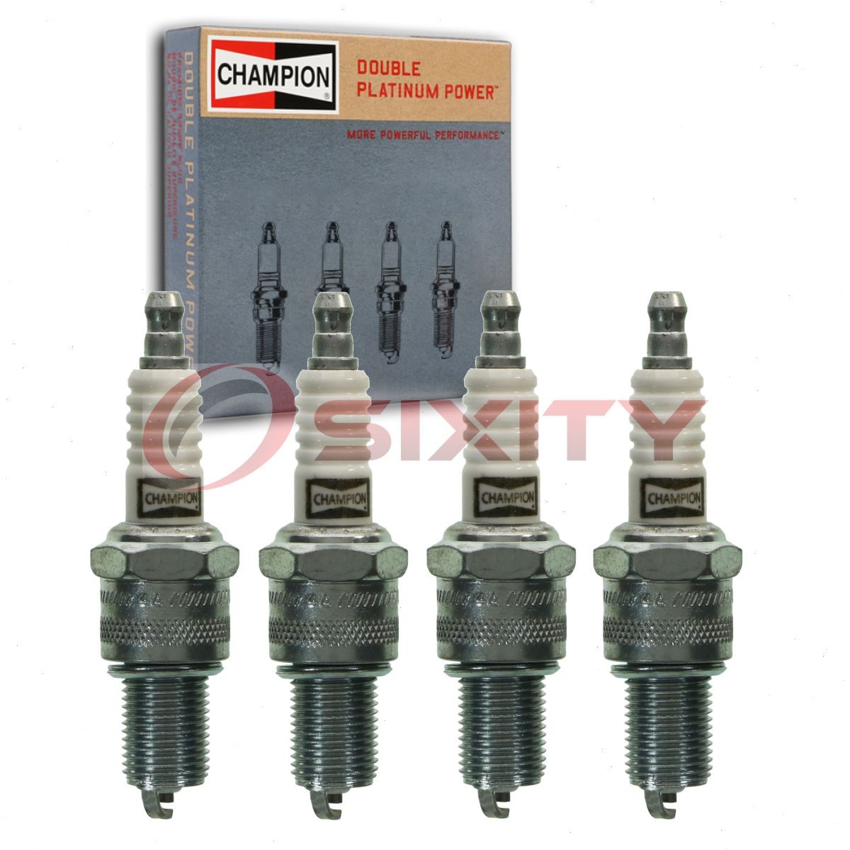 4 pc Champion Double Platinum Spark Plugs for 1974 Volkswagen Campmobile dn