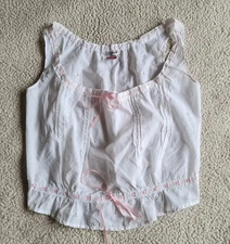 Ladies White Embroidery Anglaise Top See Photos For Size Excellent Condition
