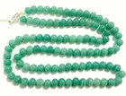 95 VINTAGE JAPAN CHERRY BRAND GLASS SWIRLED LIGHT JADE 10mm. ROUND BEADS 4652