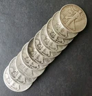 Lot of 10 50c Walking Liberty Silver Half Dollars