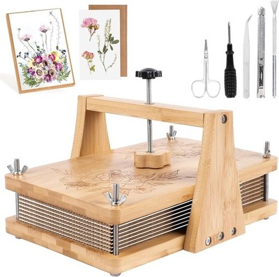 NIUGRECF 1Set Large Wooden Flower Press Kit - Even Pressure Flowers Pressed D...