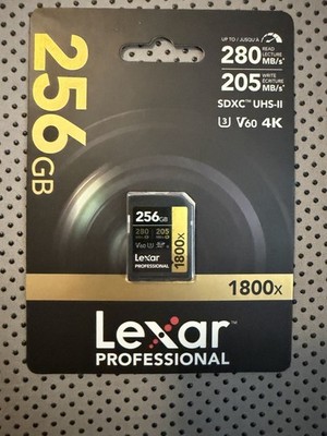 Lexar Professional 1800x GOLD Series 256GB SDXC UHS-II Memory Card