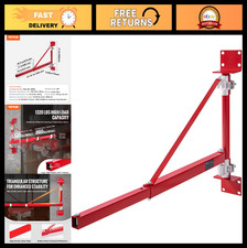 Heavy-Duty Wall Mount Jib Crane 1320 lbs Capacity, Electric Hoist Swing Arm, 180